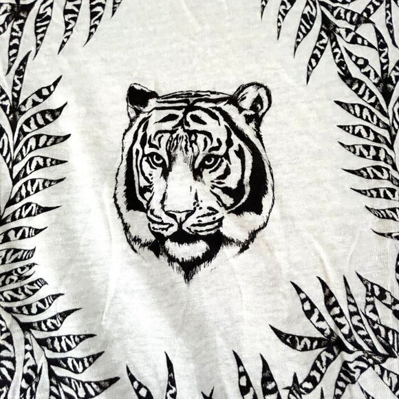 Linen Silk Blouse by Sandro Paris Womens EU 3 (Large) Chic White Tiger - Picture 2 of 6